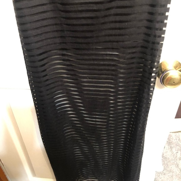 V Fish size small black scoop neck semi sheer with lined upper half - Picture 7 of 13